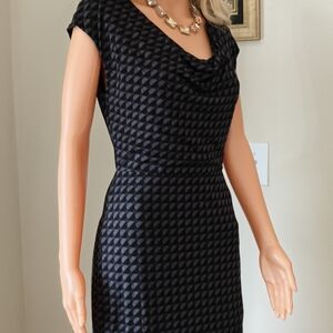 Boden | Geo Print Cowl Neck Short Sleeve Dress